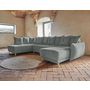 Voir la diapositive 5 : BEST MOBILIER Lena - canapé d'angle panoramique convertible - avec coffre - 7 places - gauche