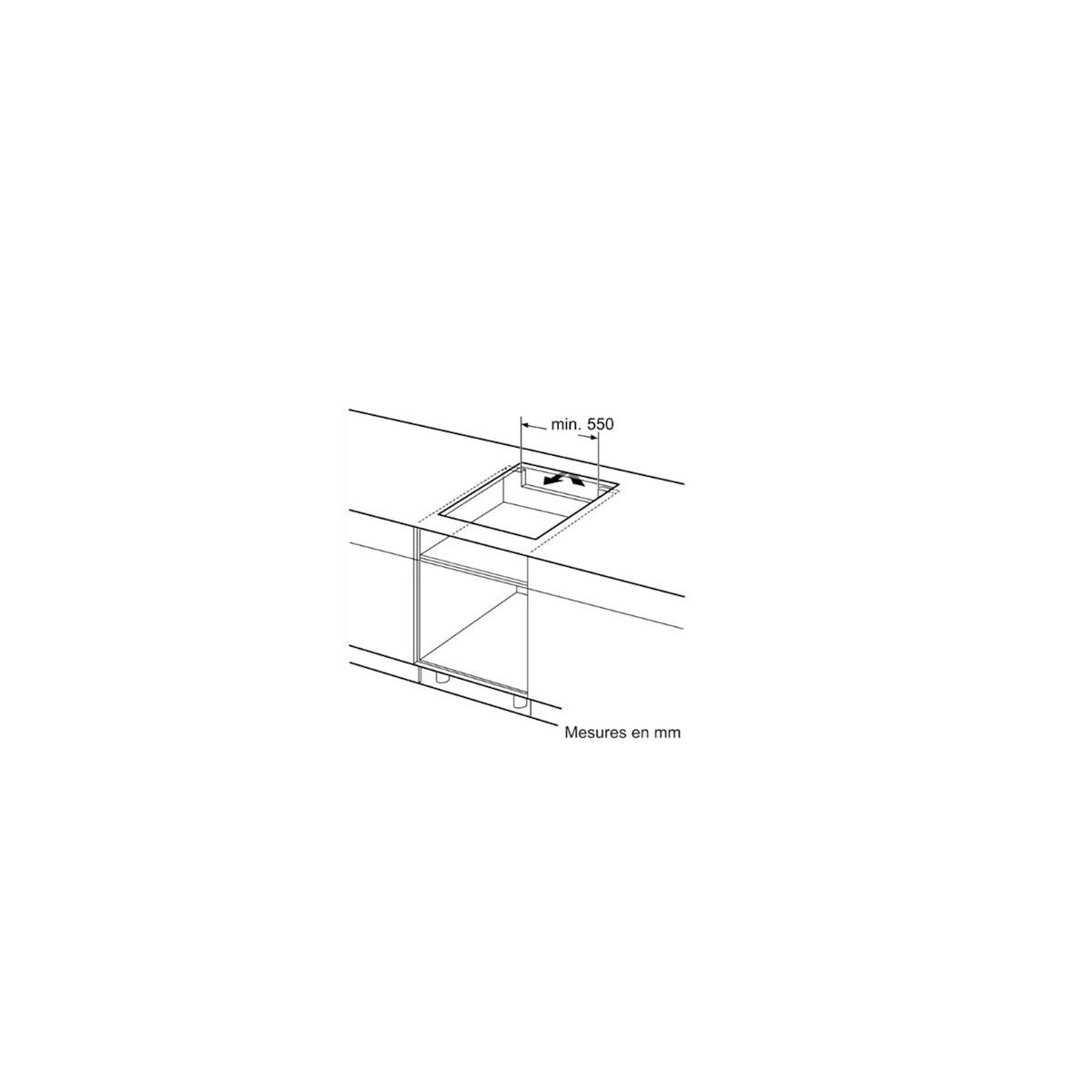 Siemens Table de cuisson à induction 70cm 4 feux 7400w noir - EX73RHEC1F