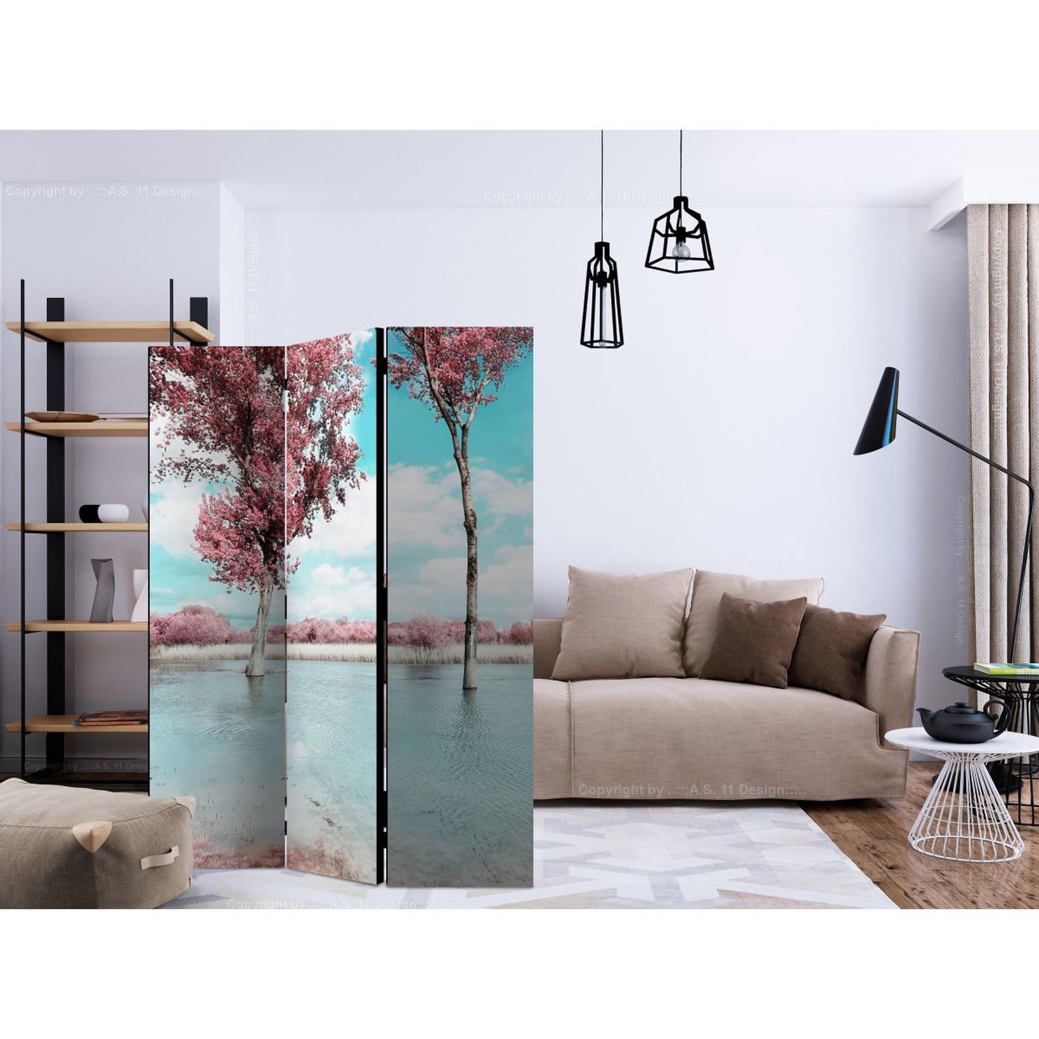Voir la diapositive 2 : Paris Prix Paravent 3 volets  autumn scenery  135x172cm