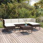 Voir la diapositive 1 : VIDAXL Salon de jardin 7 pcs avec coussins Resine tressee Marron