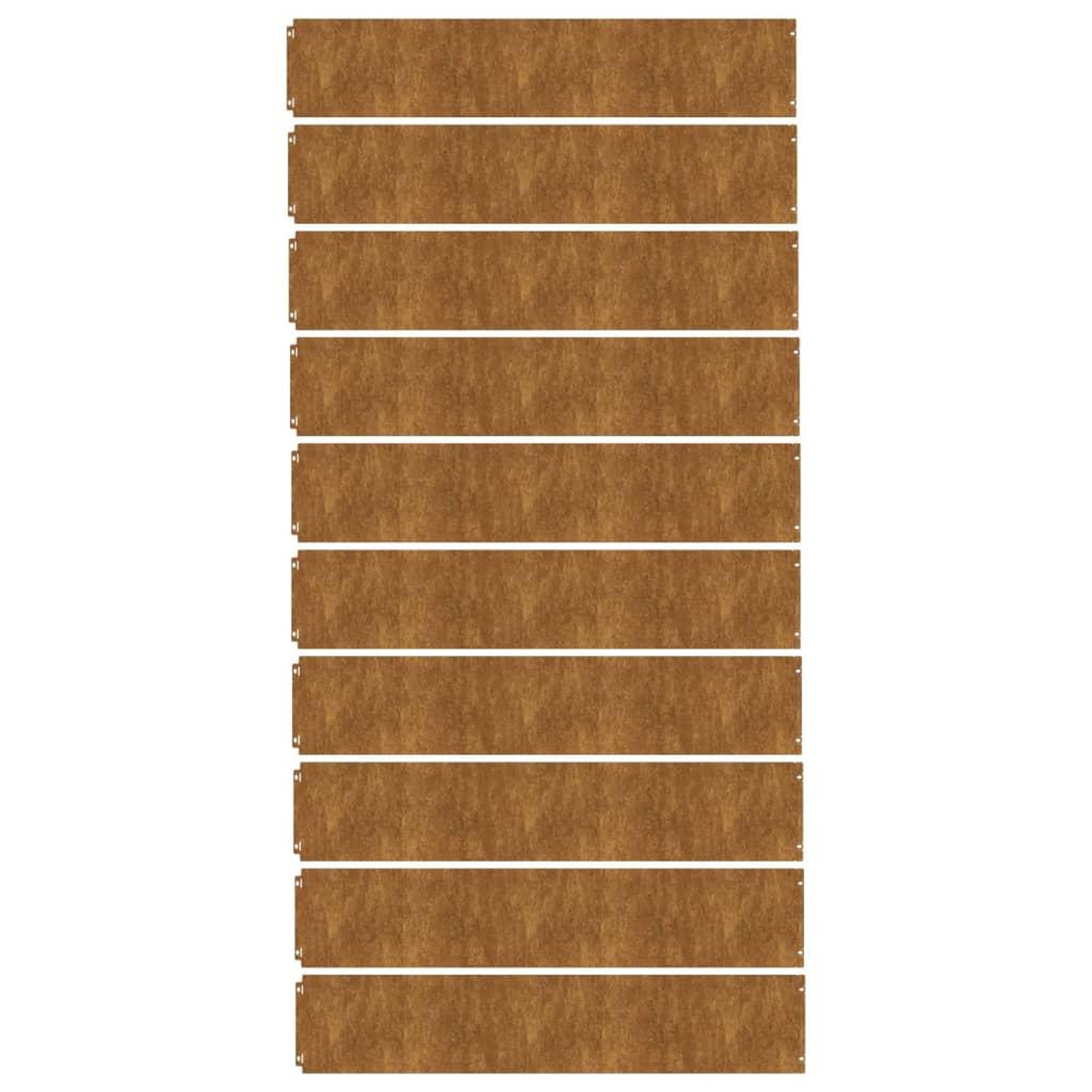 Voir la diapositive 4 : VIDAXL Bordures de pelouse 10 pcs 20x103 cm acier corten flexible