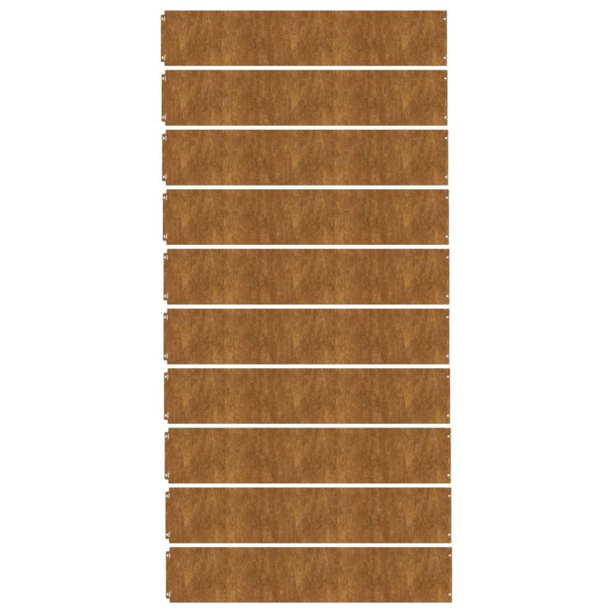 VIDAXL Bordures de pelouse 10 pcs 20x103 cm acier corten flexible