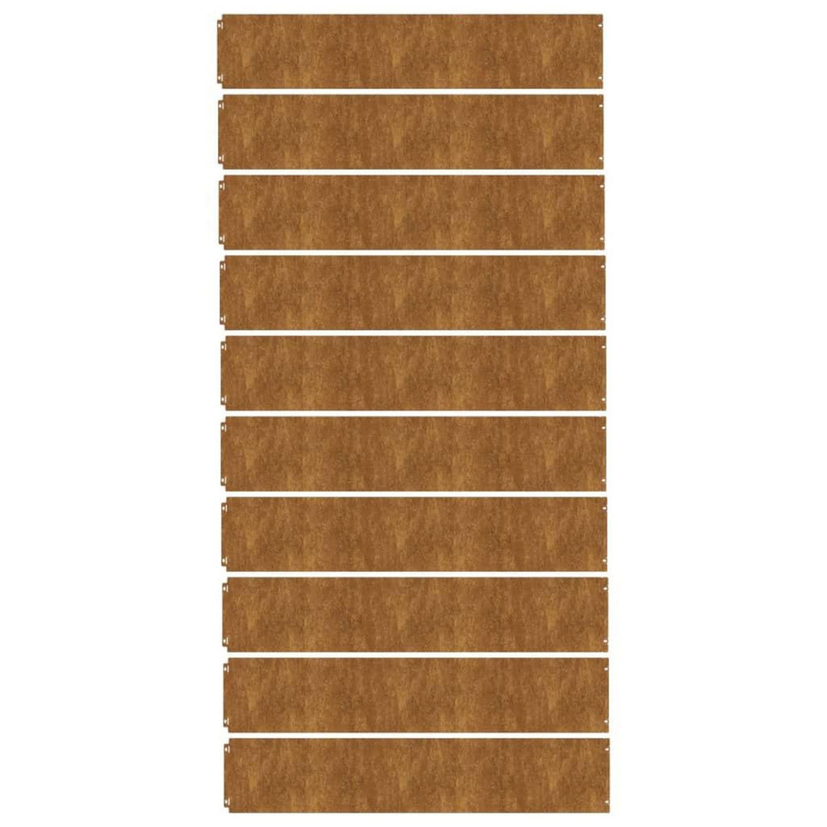VIDAXL Bordures de pelouse 10 pcs 20x103 cm acier corten flexible