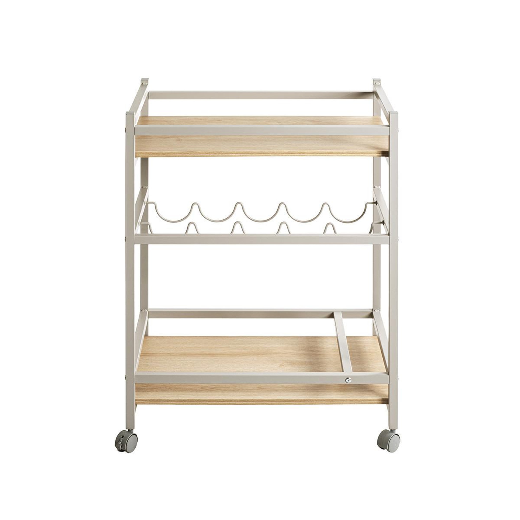 Voir la diapositive 2 : Paris Prix Desserte à roulettes  adam  80cm chêne & beige