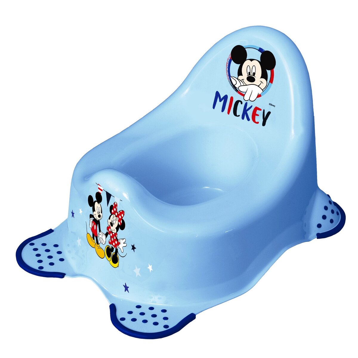DISNEY Pot bébé antidérapant bleu Mickey