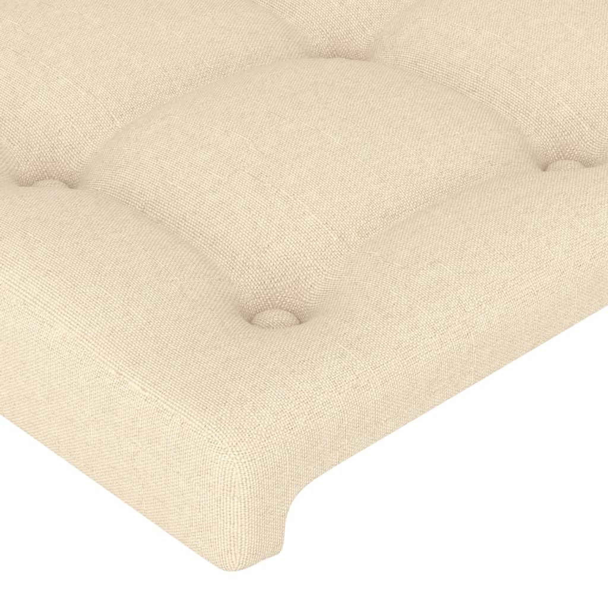 Voir la diapositive 5 : VIDAXL Tete de lit avec oreilles Creme 103x23x118/128 cm Tissu