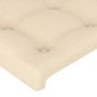 Voir la diapositive 5 : VIDAXL Tete de lit avec oreilles Creme 103x23x118/128 cm Tissu