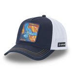 CAPSLAB Casquette homme trucker en canvas de coton finitions premium. Coloris disponibles : Bleu