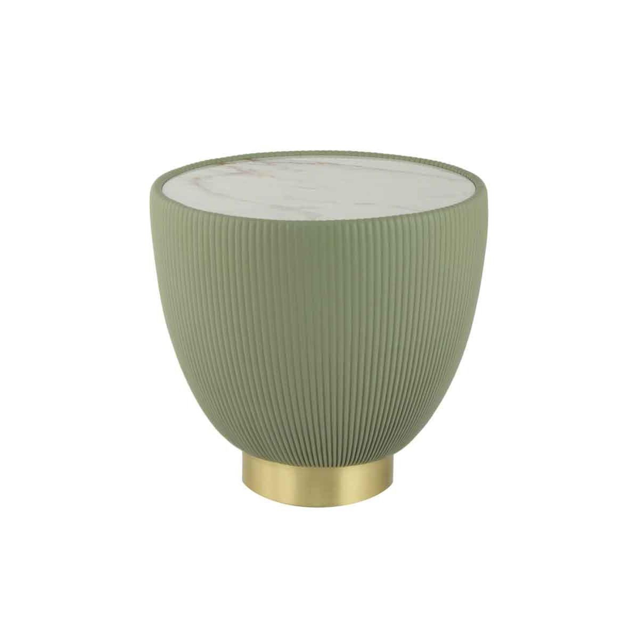 Voir la diapositive 2 : Paris Prix Table d'appoint design  jokai  47cm vert & or