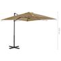Voir la diapositive 6 : VIDAXL Parasol de jardin en porte-a-faux et poteau en aluminium taupe