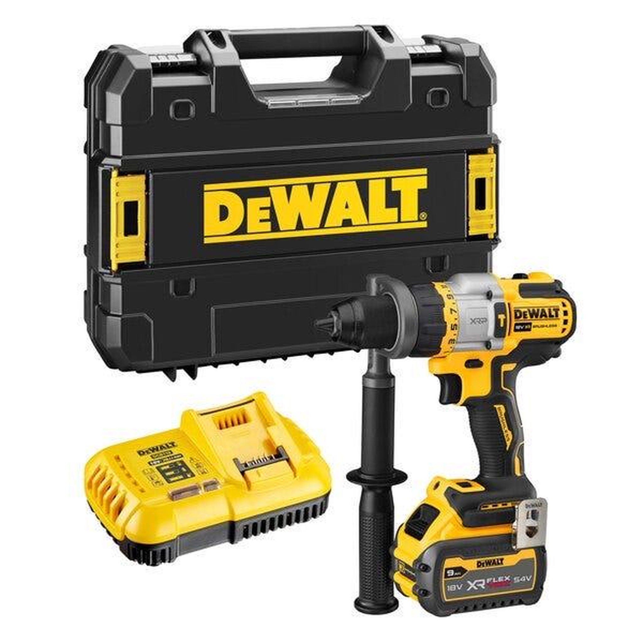 Dewalt Perceuse-visseuse percussion advantage xrp brushless 18v 9ah li-ion + 1 batterie 9ah + chargeur
