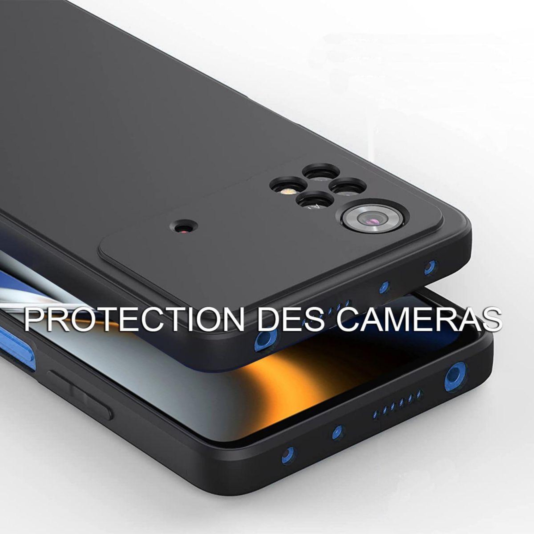 Voir la diapositive 2 : IBROZ Coque xiaomi poco m4 pro 4g silicone noir