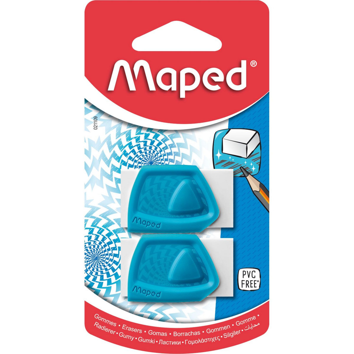 KEYROAD Jelly Fun – Lot De 2 Gommes Ombrées Pour Crayons De Couleur – Design Enfant – Mélange Aléatoire De Couleurs – Bureau école