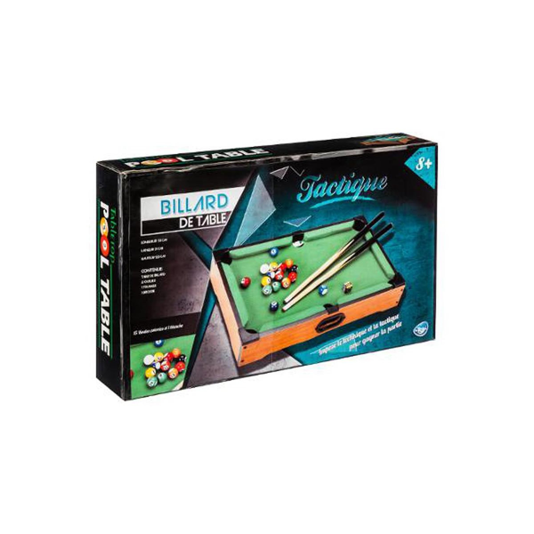 Voir la diapositive 2 : Be Toys Mini Billard de Table  Tactique  51cm Naturel