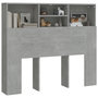 Voir la diapositive 4 : VIDAXL Armoire de tete de lit Gris beton 120x19x103,5 cm