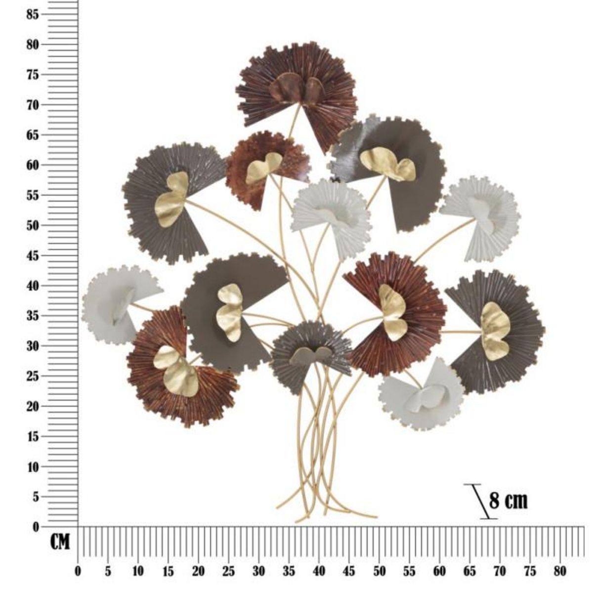 Paris Prix Décoration Murale en Métal  Reddy  80cm Multicolore