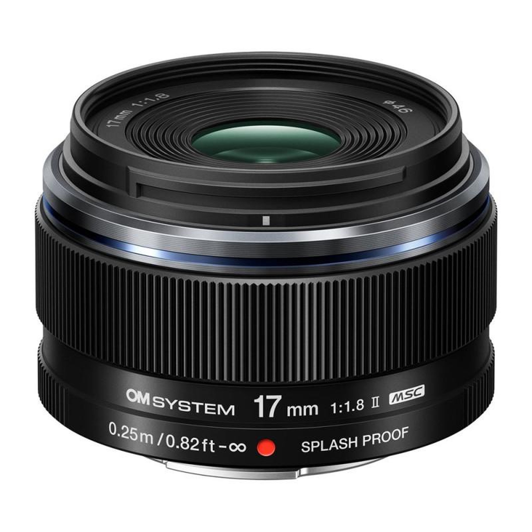 OM SYSTEM Objectif à Focale fixe Om System M.Zuiko Digital 17 mm f 1.8 II Noir pour Monture Micro 4 3