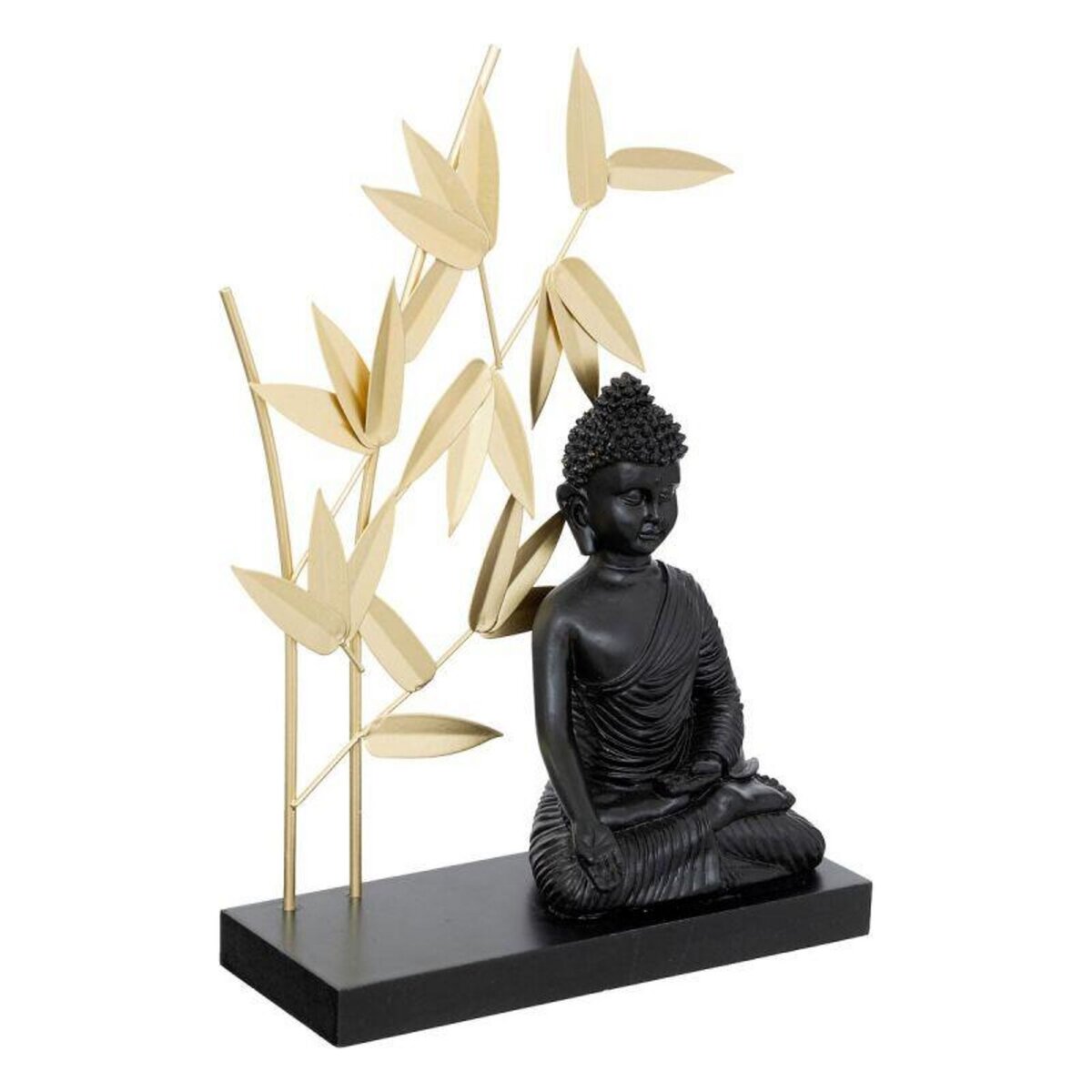  Statuette Déco Bouddha  Jiling  31cm Noir