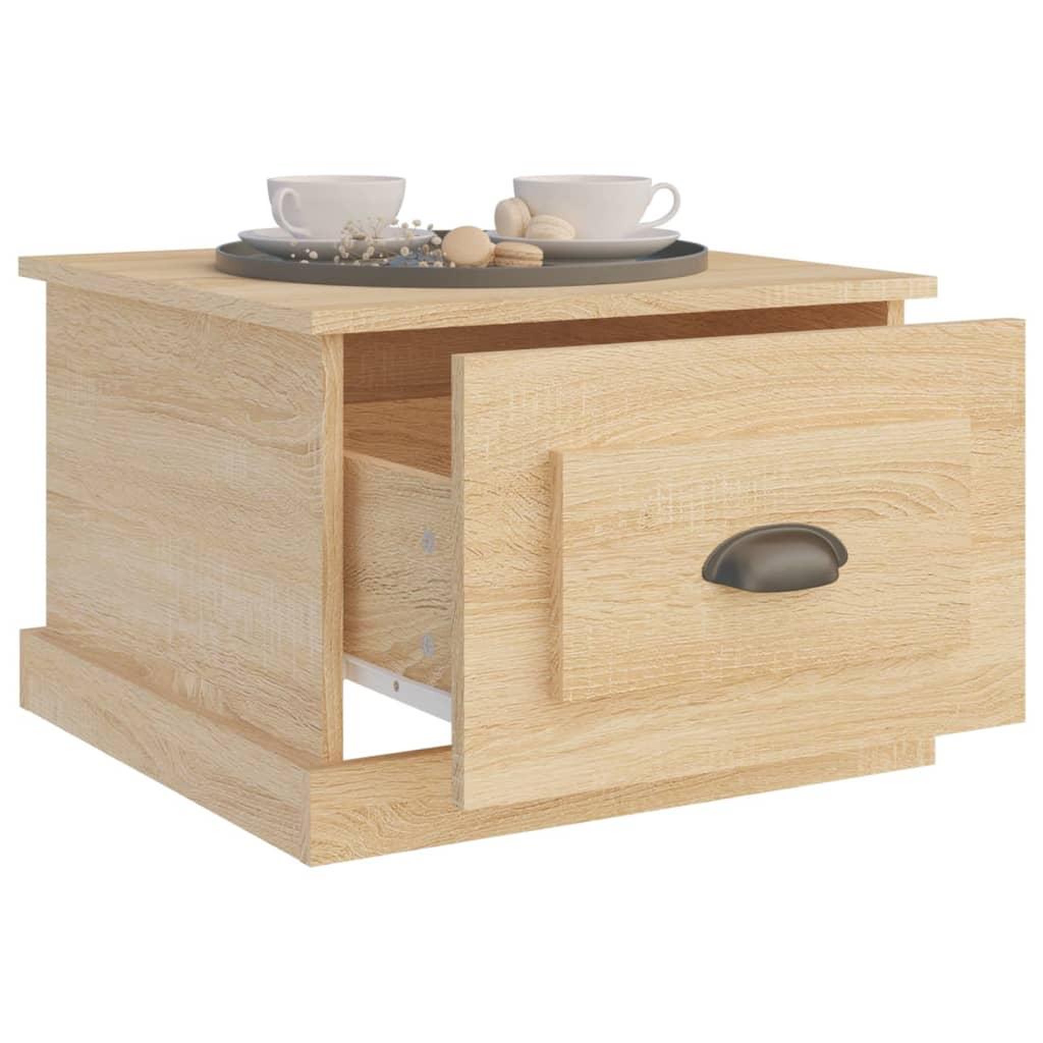 Voir la diapositive 5 : VIDAXL Table basse Chene sonoma 50x50x35 cm Bois d'ingenierie