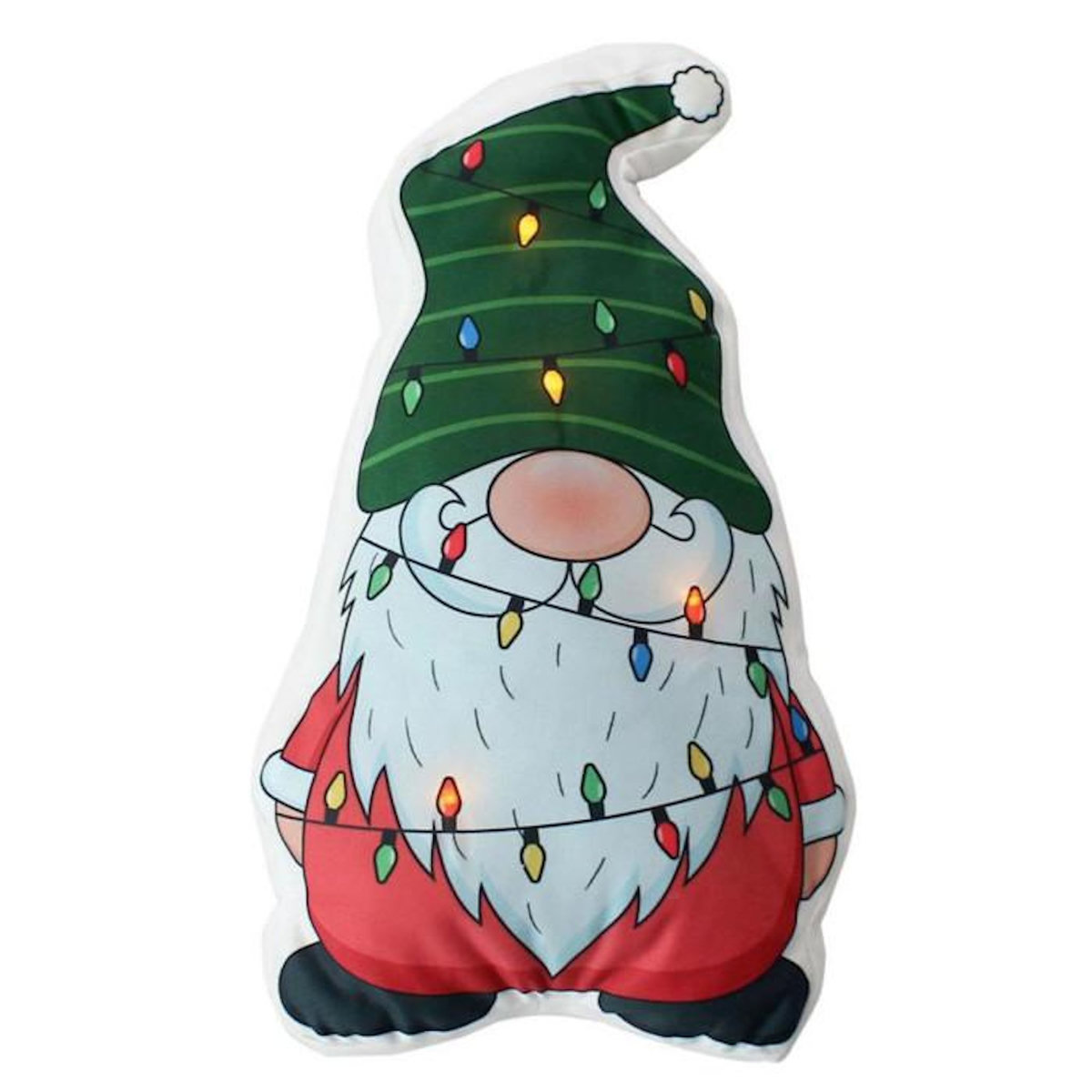 Paris Prix Coussin Déco de Noël 3D LED  Gnoma  40cm Multicolore