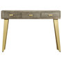 Voir la diapositive 2 : VIDAXL Table console Bois de manguier Gris avec laiton 110x35x76 cm