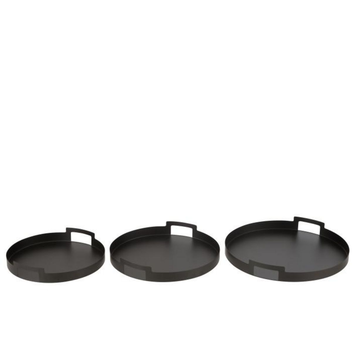 Paris Prix Lot de 3 Plateaux en Métal  Mathew  45cm Noir