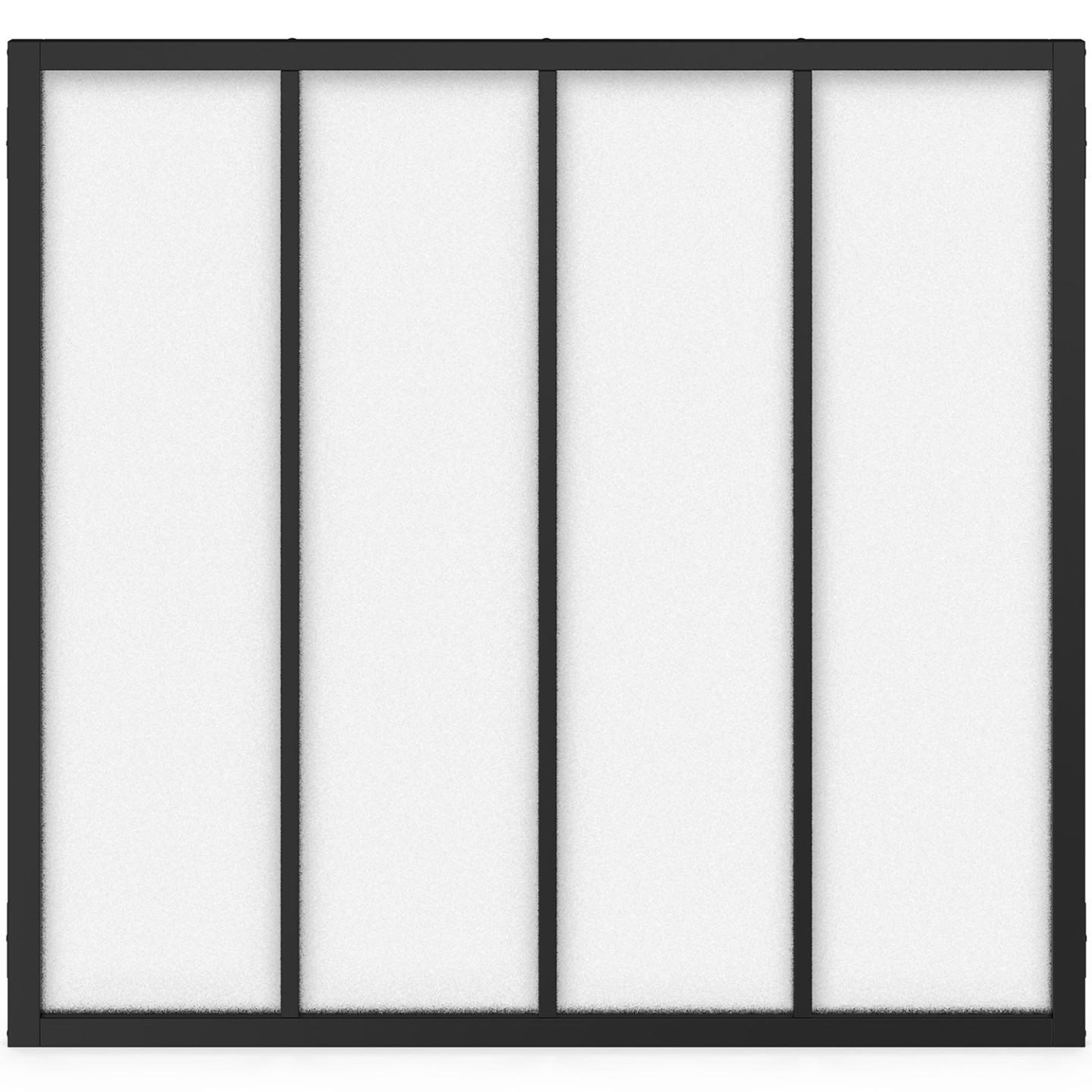 Voir la diapositive 3 : ID MARKET Verrière atelier 4 vitrages l. 116 x h. 108 cm en métal noir et verre trempé givré
