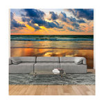 Paris Prix Papier Peint  Coucher de Soleil Coloré sur la Mer. Coloris disponibles : Multicolore
