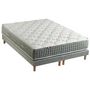 Voir la diapositive 1 : Ensemble matelas 792 Ressorts 7 zones Face hiver/été 160x200 cm + 2 sommiers 80x200 cm vert Céladon HYGGE
