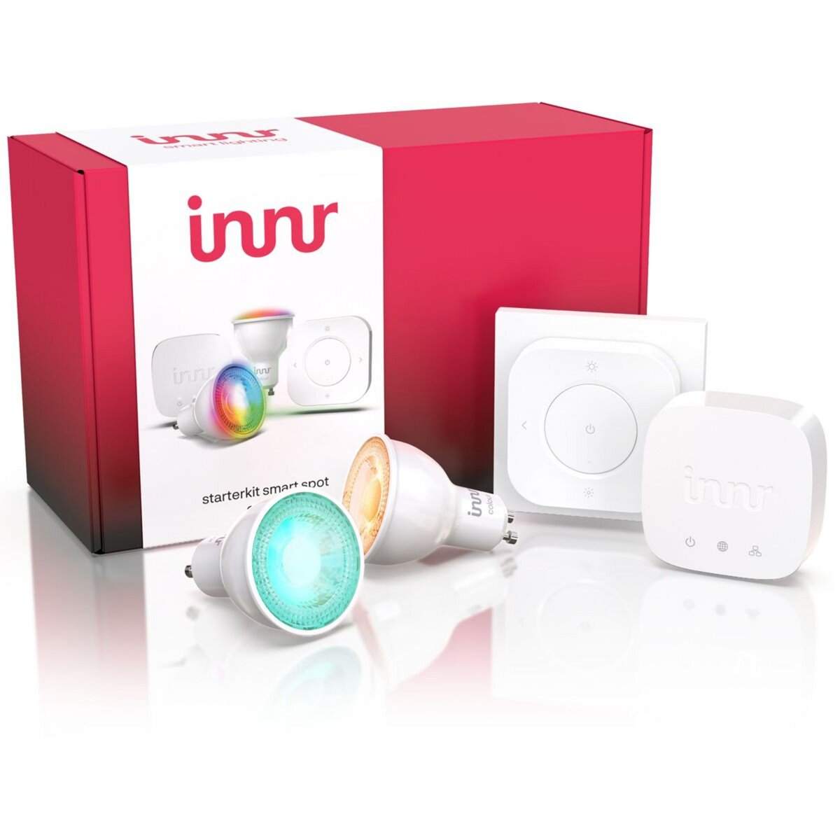 INNR Pack blanc/couleurs GU10 x2+pont+smart button