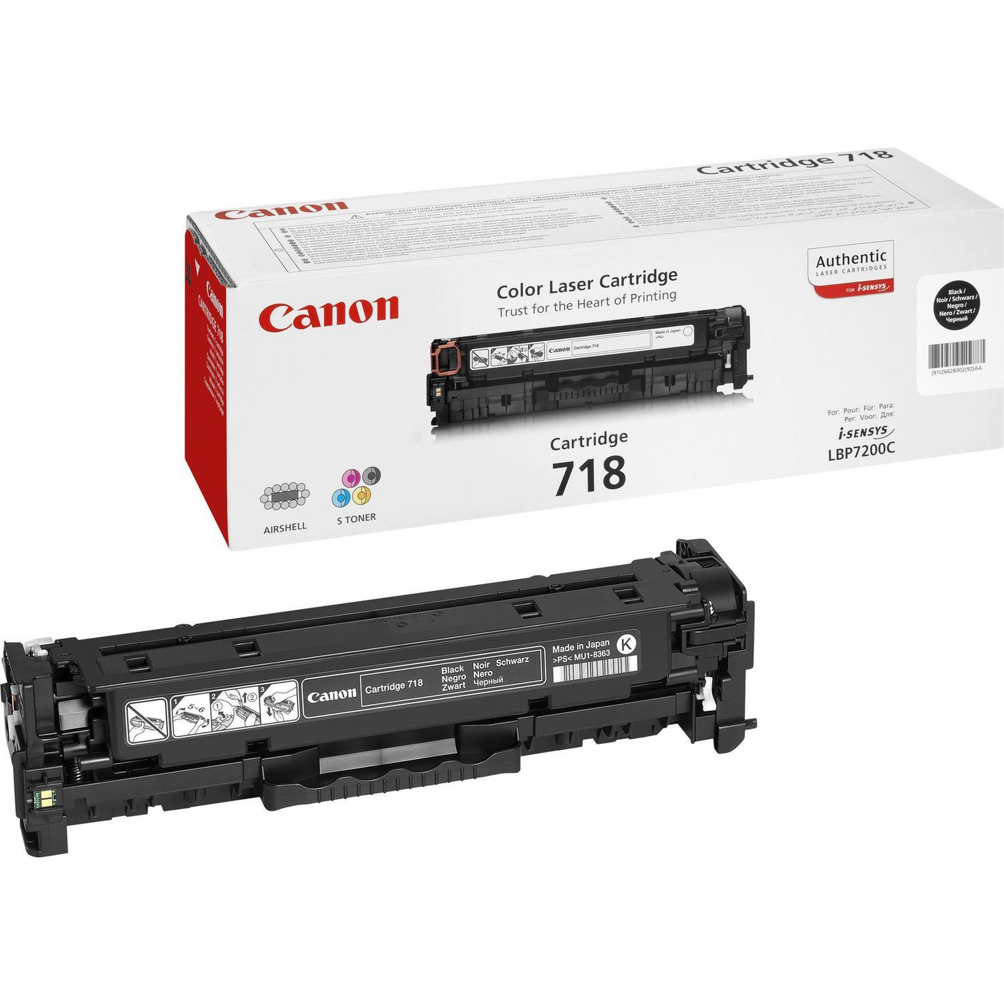 Voir la diapositive 2 : Canon Canon 718 Toner Laser Noir