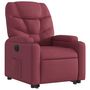 Voir la diapositive 4 : VIDAXL Fauteuil inclinable electrique rouge bordeaux tissu