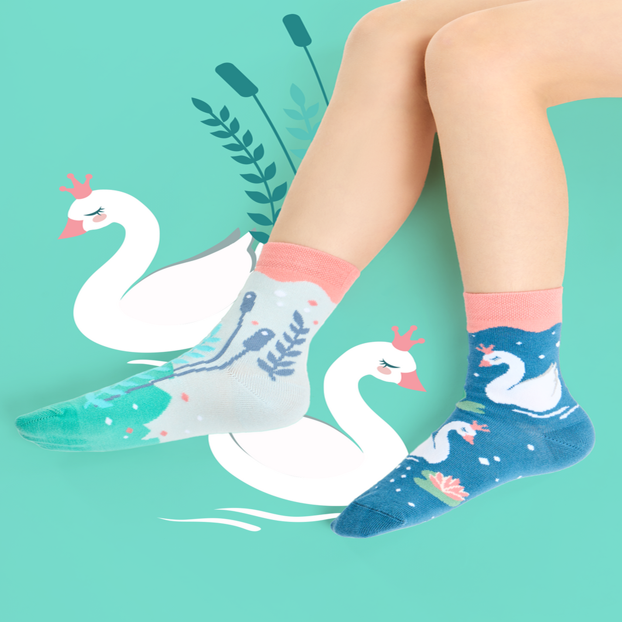 Voir la diapositive 5 : DEDOLES Chaussettes enfants cygnes