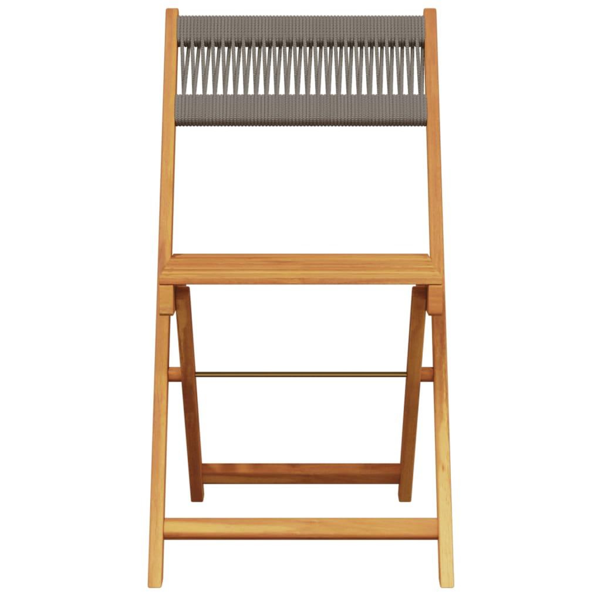 Voir la diapositive 4 : VIDAXL Chaises de jardin pliables lot de 6 gris bois d'acacia massif