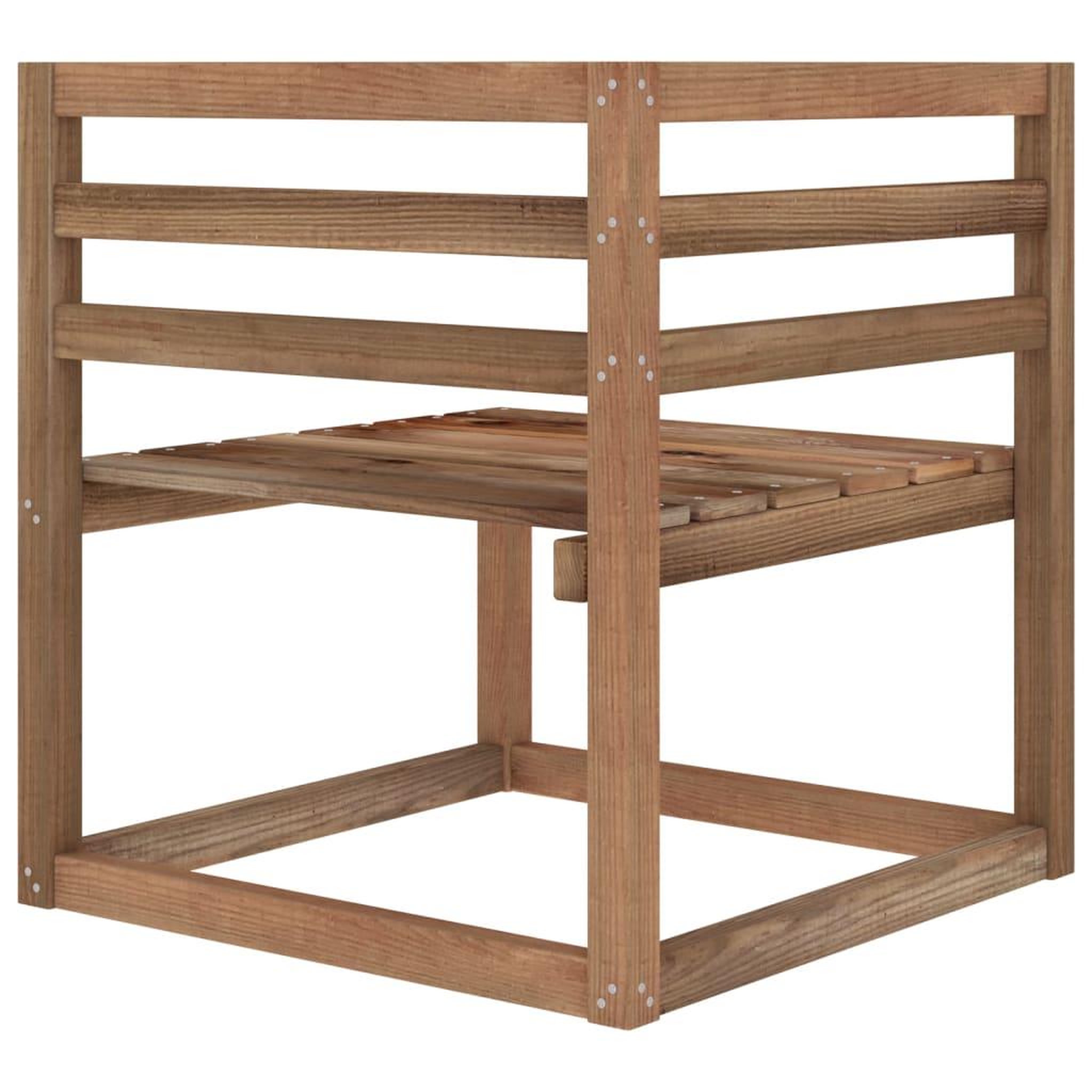 Voir la diapositive 5 : VIDAXL Canapes d'angle palette de jardin 2 pcs Marron Pin impregne