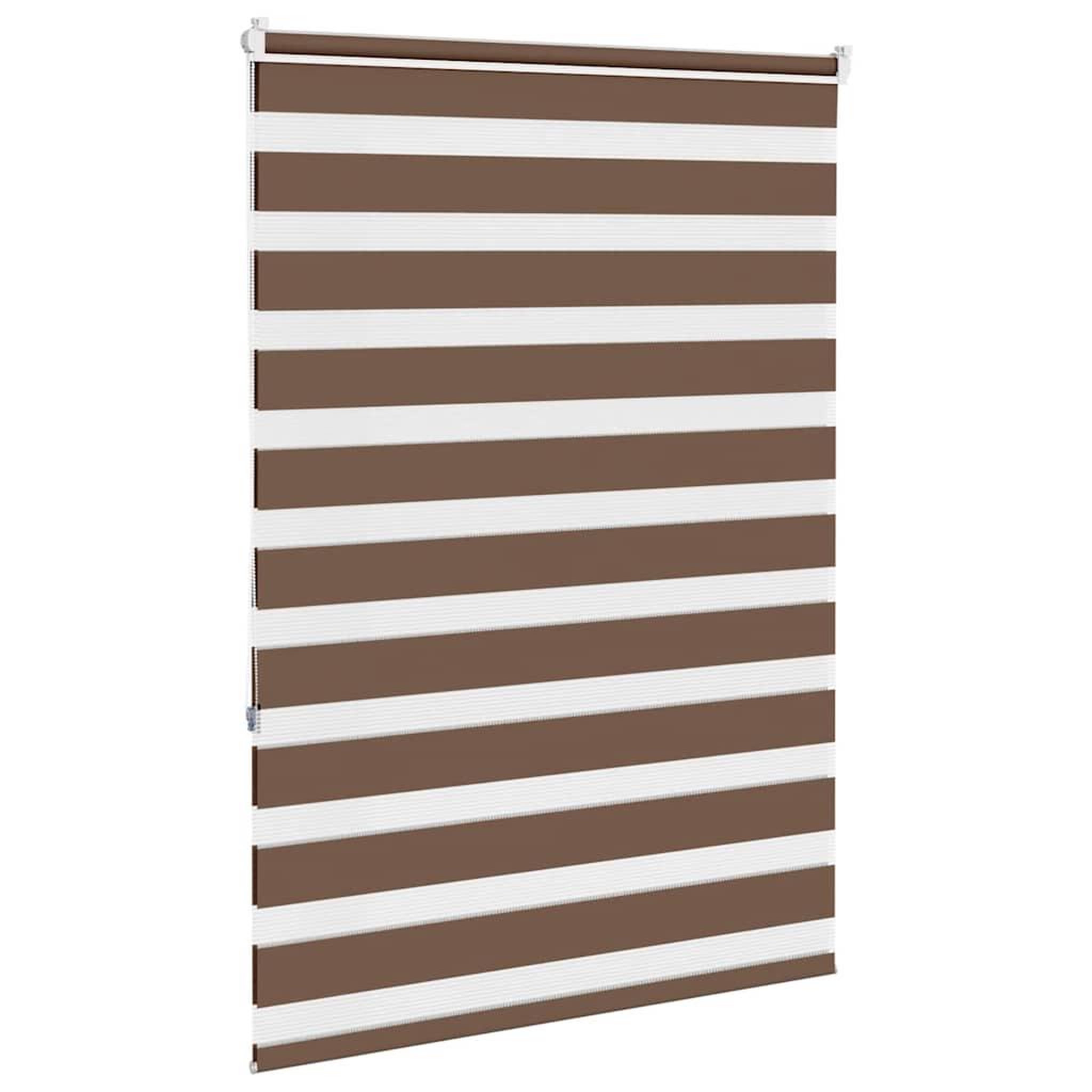 Voir la diapositive 4 : VIDAXL Store zebre marron 105x150cm largeur du tissu 100,9cm polyester