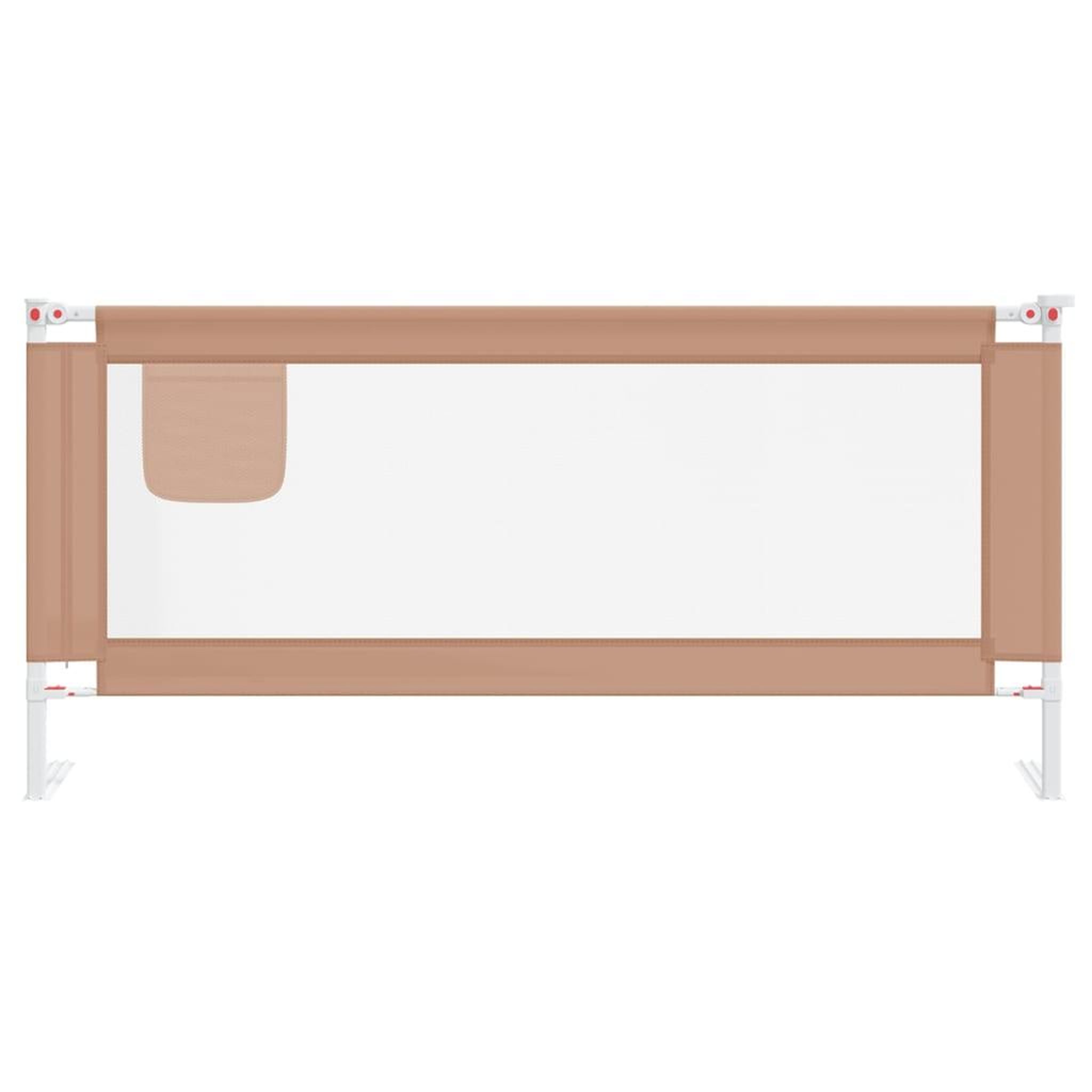 Voir la diapositive 3 : VIDAXL Barriere de securite de lit d'enfant Taupe 200x25 cm Tissu