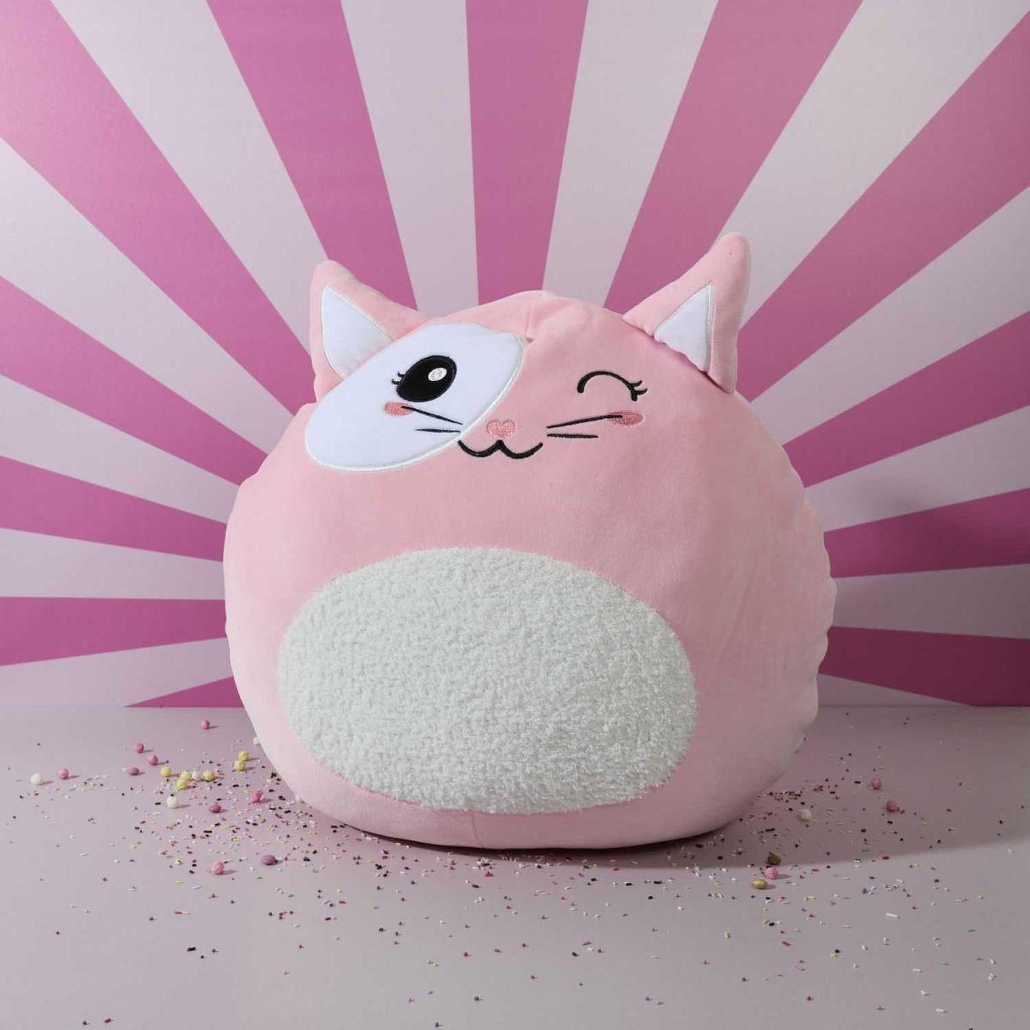 Voir la diapositive 3 : The concept Factory Peluche enfant chat  kawaii  42cm rose