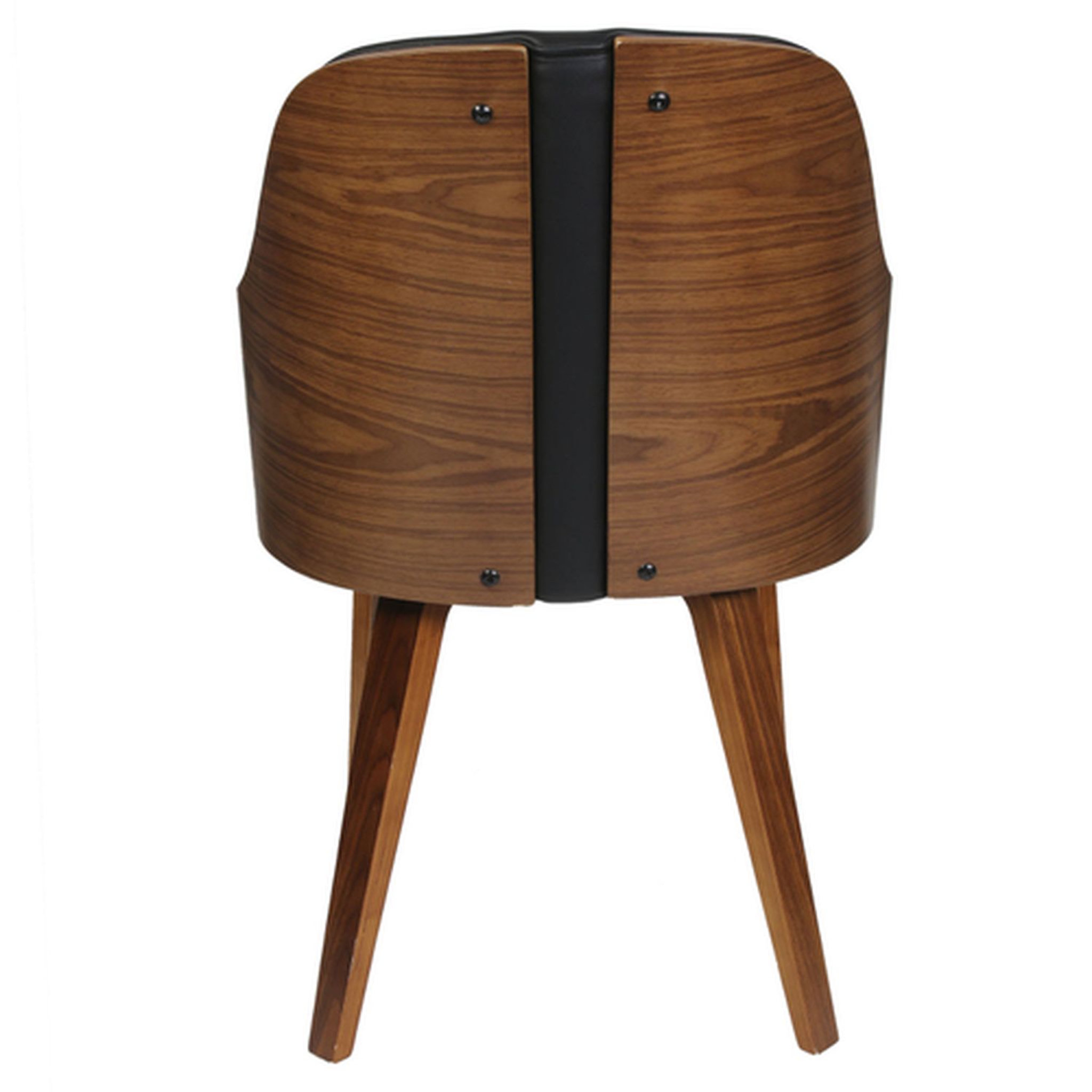 Voir la diapositive 3 : The Home Deco Factory Fauteuil design rétro Nash - Noir