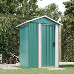 VIDAXL Abri de jardin Vert 126x97,5x177 cm Acier galvanise