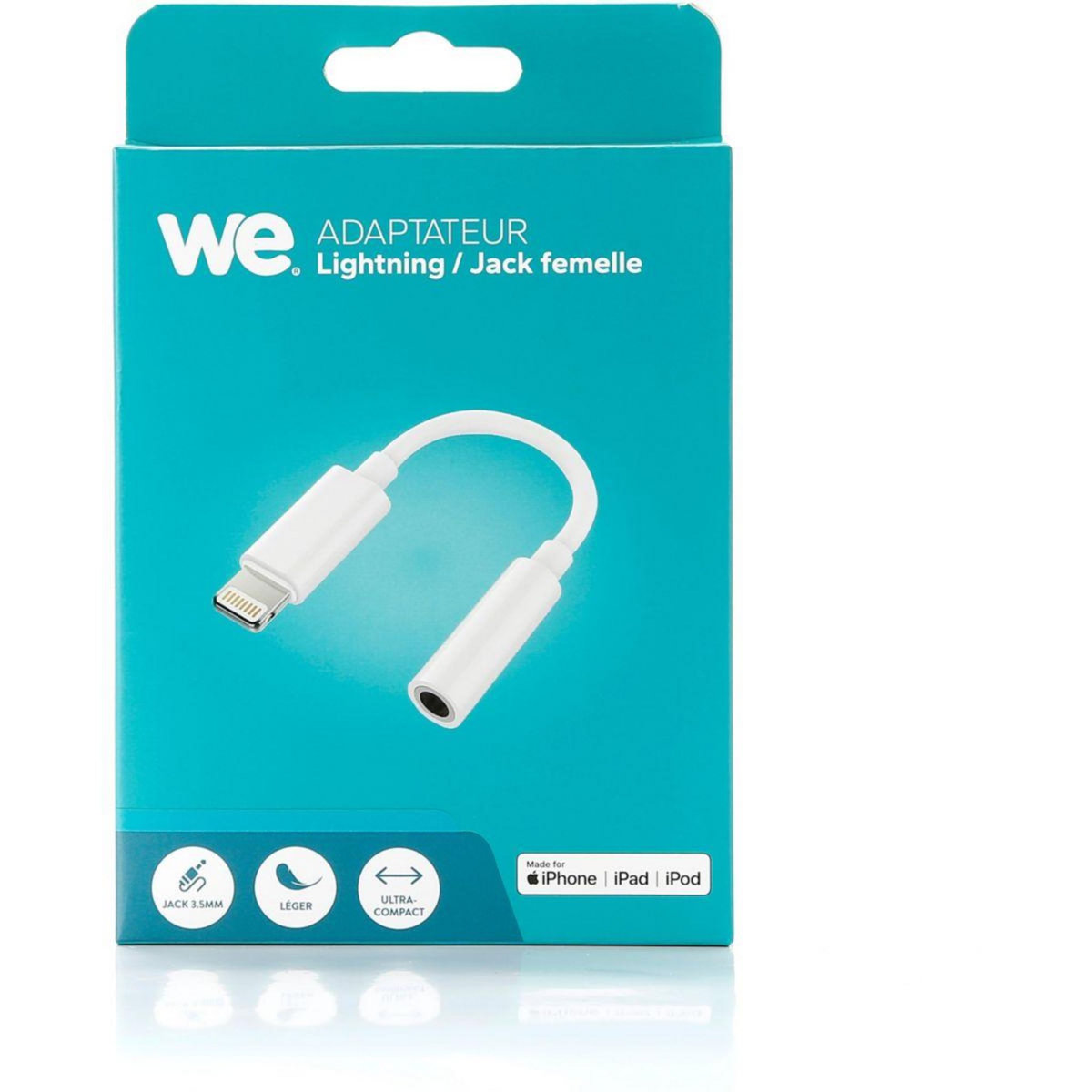 We Adaptateur Jack Lightning male vers jack 3.5 femelle