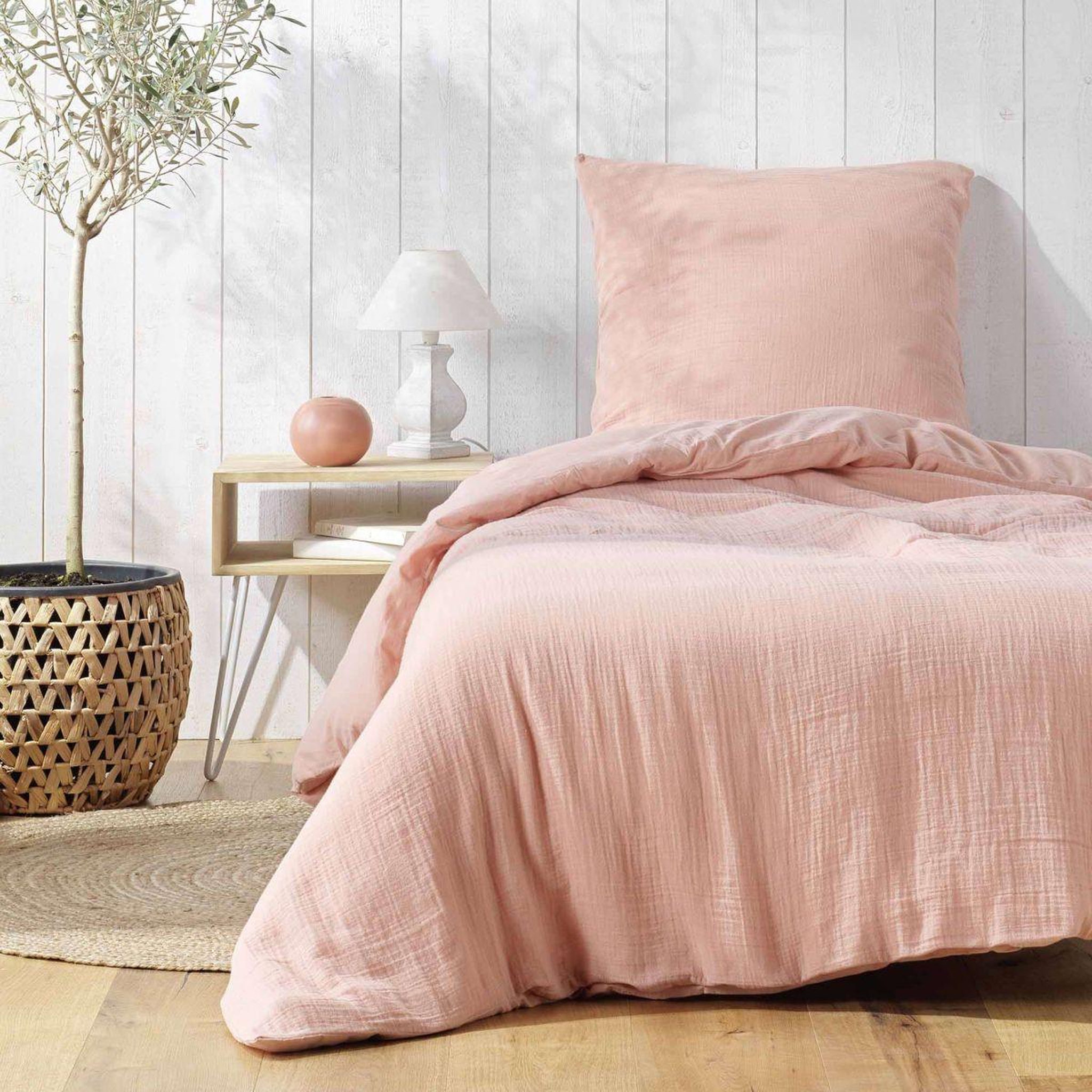 Douceur d'Intérieur Parure de Lit 2 Pièces  Angélia  140x200cm Rose