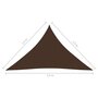 VIDAXL Voile de parasol Tissu Oxford triangulaire 2,5x2,5x3,5 m Marron