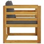 Voir la diapositive 3 : VIDAXL Chaise de jardin avec coussins gris fonce Bois d'acacia massif