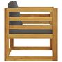 Voir la diapositive 3 : VIDAXL Chaise de jardin avec coussins gris fonce Bois d'acacia massif