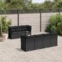 Voir la diapositive 1 : VIDAXL Salon de jardin 8 pcs avec coussins noir resine tressee