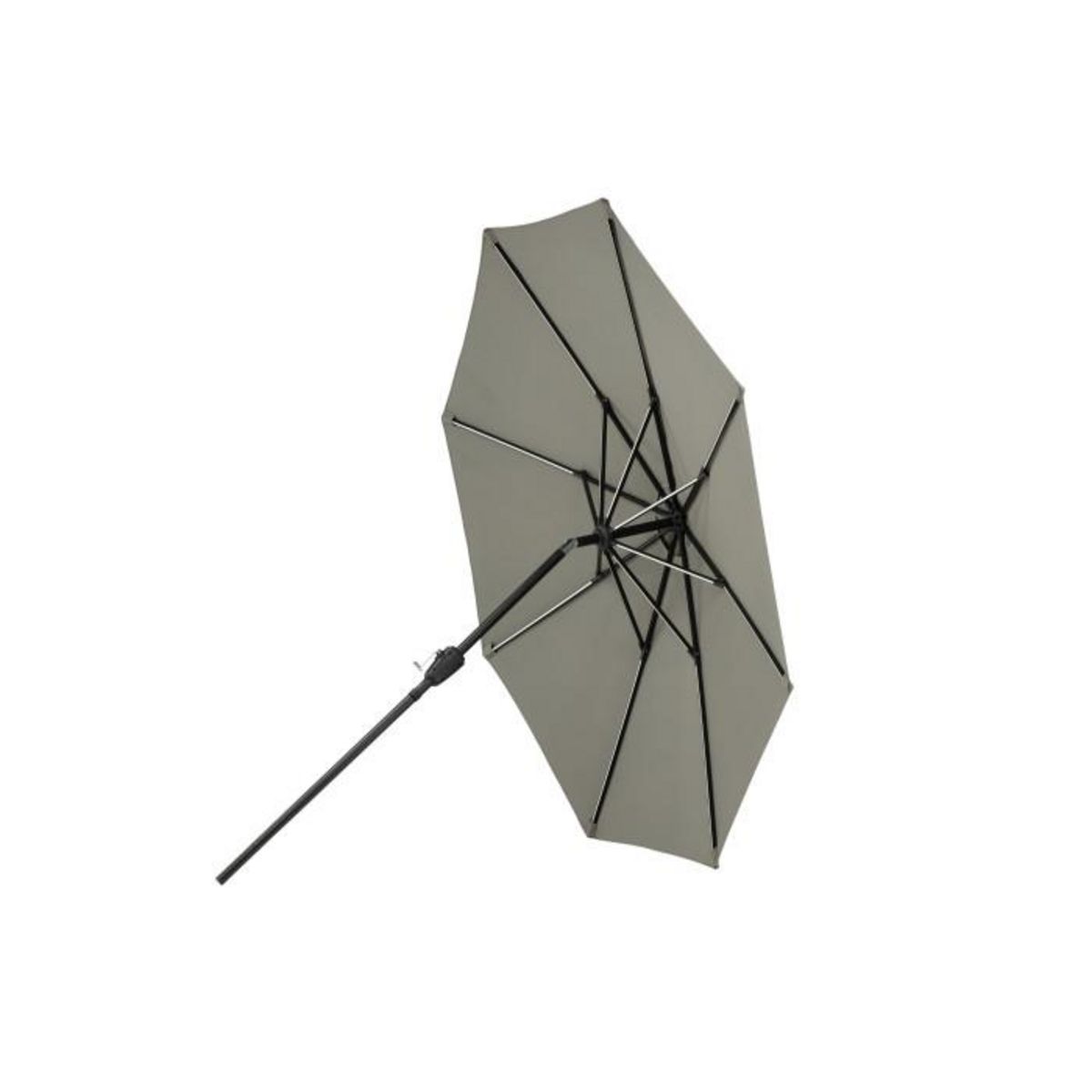 Paris Prix Parasol à LED  Sabal  270cm Gris