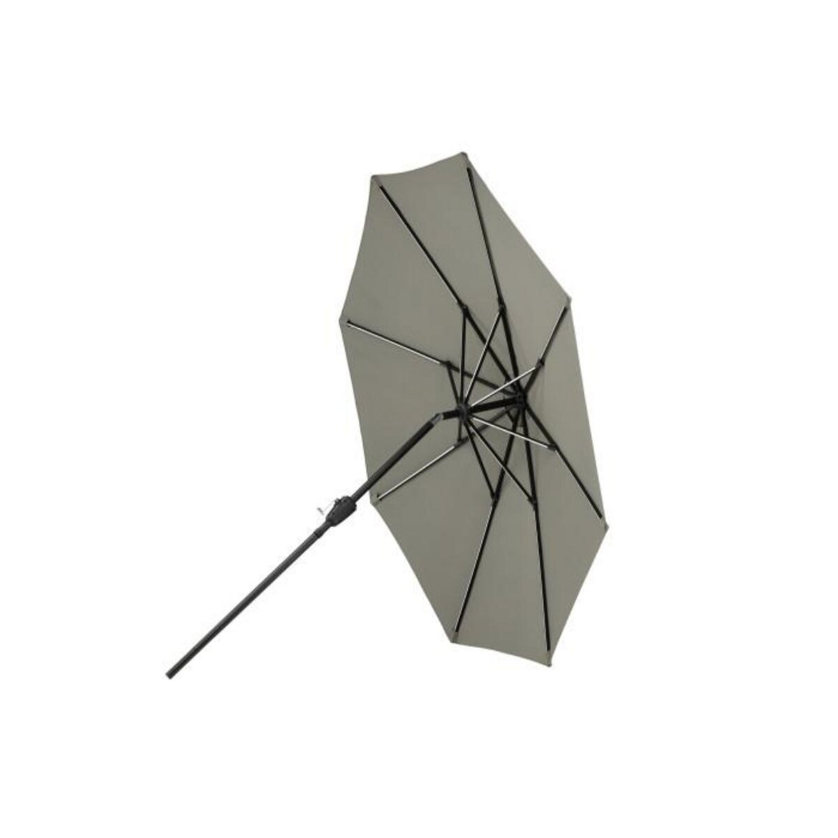 Paris Prix Parasol à LED  Sabal  270cm Gris
