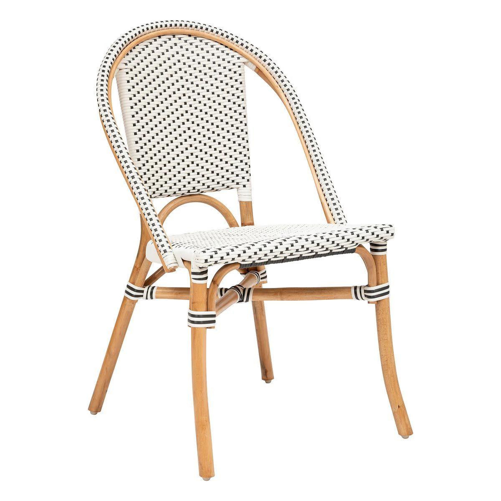 Voir la diapositive 1 : ATMOSPHERA Chaise bistrot en rotin  trecia  84cm blanc