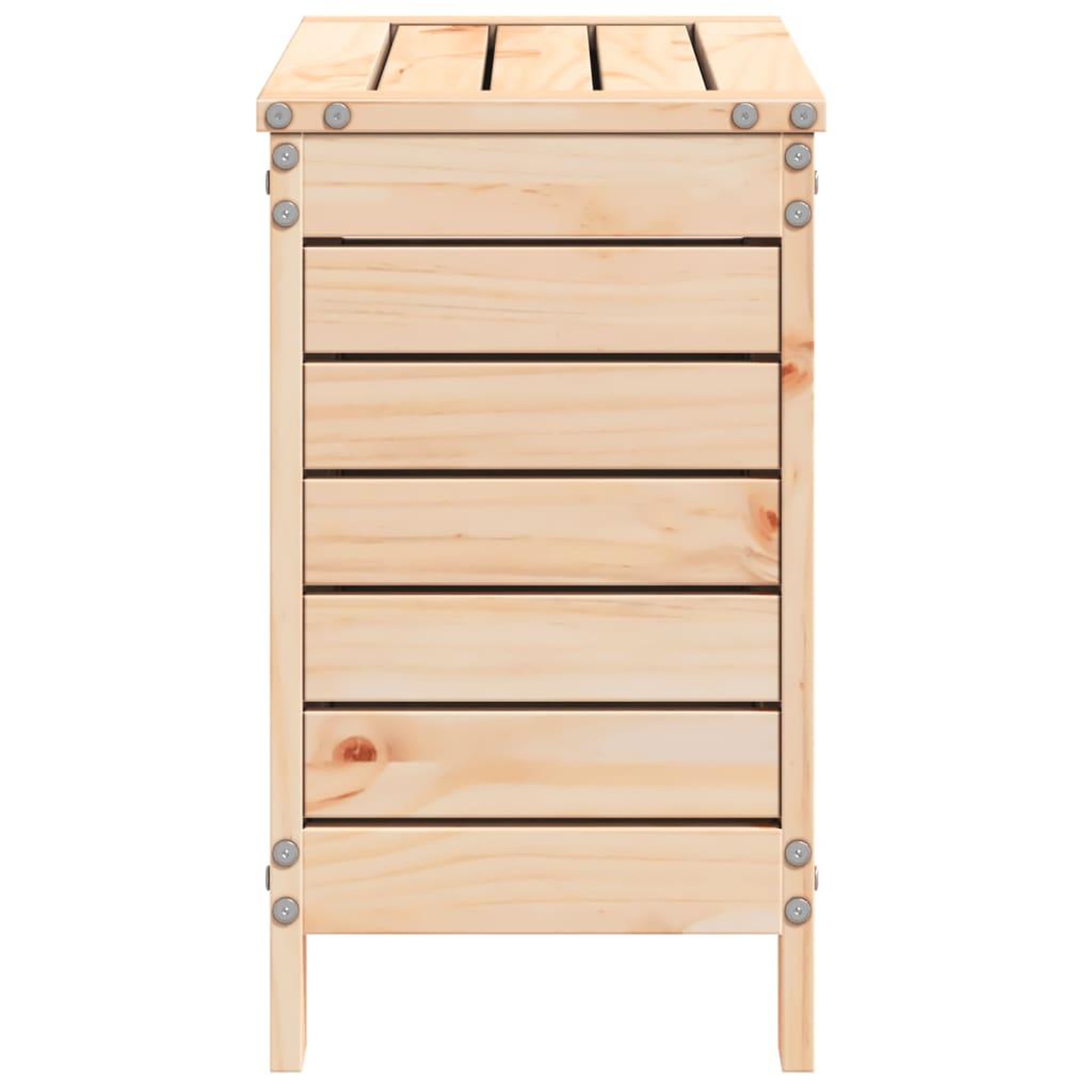 Voir la diapositive 5 : VIDAXL Repose-pied de jardin 62x31,5x52 cm bois de pin massif